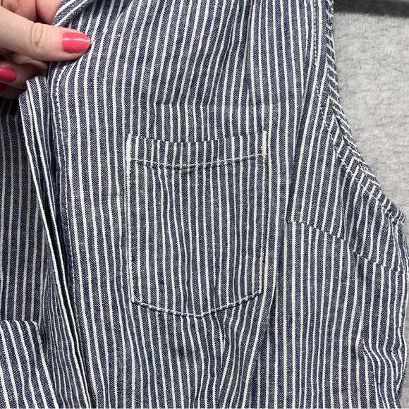 Anthropologie Black and White Striped Jumpsuit - Picture 5 of 11